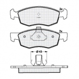 ТОРМОЗНЫЕ КОЛОДКИ DBS2407 (T1345) * DACIA LOGAN 06-, SANDERO 08- ПЕР.