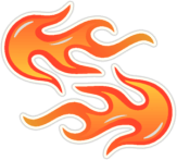 Stickere auto "Flacără de foc (x2)"