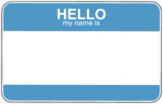 Stickere pentru automobil "Hello My Name Is (Blue)" Stickere pentru automobil "Hello My Name Is (Blue)"