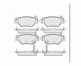 ТОРМОЗНЫЕ КОЛОДКИ DBS2100 SP242 T9066 OPEL ASTRA G, ZAFIRA A ЗАДН.