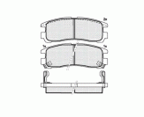 КОЛОДКИ DBS3149 SP651 T3031 MITSUBISHI ECLIPSE,GALANT,SPACE RUNNER,SPACE WAGON ЗАД.
