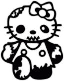Autocolante pentru auto "Hello Kitty Zombie 2"