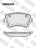 ТОРМОЗНЫЕ КОЛОДКИ DBS2509 (SP 288) (T1469) * AUDI A4, A6, A8, VW TRANSPORTER V ЗАДН.