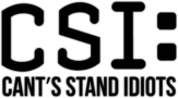 Autocolante pentru auto "CSI: Nu pot suporta idioti"
