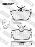 ТОРМОЗНЫЕ КОЛОДКИ DBS2377 (SP 484) (T5135)* VW SHARAN,TRANSPORTER T4 15" ЗАДН.(+ДАЧИК)