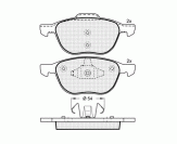 ТОРМОЗНЫЕ КОЛОДКИ DBS2115 SP358 T1436 FORD FOCUS II MAZDA 3, 5 VOLVO S40 V50 ПЕР.