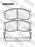 ТОРМОЗНЫЕ КОЛОДКИ DBS3029 (SP 133) (T0398) * MITSUBISHI COLT, GALANT, LANCER, SPACE WAGON ПЕР.