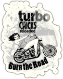 Autocolante pentru automobil "Turbo Chicks"