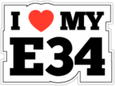 Autocolante "I Love My E34" Autocolante "I Love My E34"