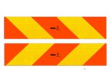 Placa spate TIR 560*140 (benzi reflectoare oblice)
