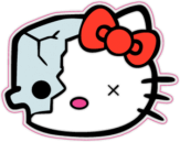 Autocolante auto "Hello Kitty Terminator"