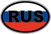 Stickere pentru automobil "RUS Cu steag" Stickere pentru automobil "RUS Cu steag"