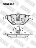 ТОРМОЗНЫЕ КОЛОДКИ DBS2505 (T 1447)* BMW 1 (E81, E87), 3 (E90) X1 (E84) ЗАДН.