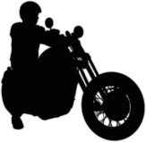 Autocolante pentru automobil "Motociclist pe elicopter"