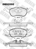 ТОРМОЗНЫЕ КОЛОДКИ DBS2095 (SP 237) (T1167) * FORD FOCUS ПЕРЕД.