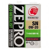 Idemitsu Zepro Ecomedalist SN/GF-5 0W-20 4L Idemitsu Zepro Ecomedalist SN/GF-5 0W-20 4L
