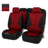 OTOM Comfortline Huse pentru scaune negre cu margini roșii