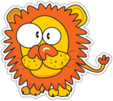 Autocolante pentru auto "Leu cu ochi mari"