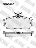 ТОРМОЗНЫЕ КОЛОДКИ DBS3058 (SP 269) (T5121) * NISSAN ALMERA II (N16), PRIMERA (P11) ПЕР.