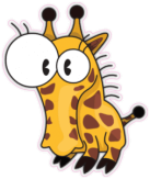 Autocolante pentru automobil "Jirafa cu ochi mari"