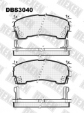 ТОРМОЗНЫЕ КОЛОДКИ DBS3040 (SP 125) (T1557) * MAZDA 626 (GE),MX- 6,XEDOS 6 ПЕР.