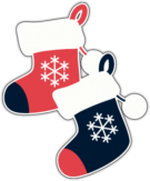 Abtibilduri auto "Șosete de Crăciun"