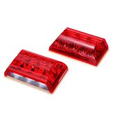 Dimensiune laterală roșu dreptunghiular 6 LED 12V