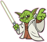 Abtibilduri pentru automobil "Maestrul Yoda"