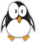 Stickere auto "Pinguin cu ochi mari"