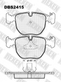 ТОРМОЗНЫЕ КОЛОДКИ DBS2415 (SP 327) (T1136) * BMW 5 (E39), 7 (E38), X3 (E83), X5 (E53) ПЕР.