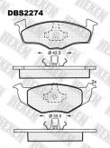 ТОРМОЗНЫЕ КОЛОДКИ DBS2274 (SP 227) (T1094) * SEAT TOLEDO,IBIZA/ VW GOLF III,VENTO ПЕР.