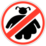 Sticker "No Fat Chicks semn" Sticker "No Fat Chicks semn"