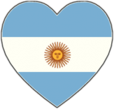 Наклейки на авто "Аргентина сердце"
