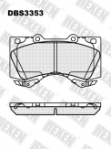 ТОРМОЗНЫЕ КОЛОДКИ DBS3353 (SP 400) (T1681)* LEXUS LX/ TOYOTA LAND CRUISER,SEQUOIA,TUNDRA ПЕР.