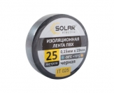 SOLAR Изолента черная термостойкая 0.13mm x 19mm, 25м