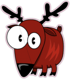 Abtibilduri pentru auto "Cerb cu ochi mari"