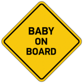 Autocolante pentru automobil "Baby on board 2"