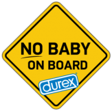 Abtibilduri auto "No Baby on Board"