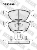 ТОРМОЗНЫЕ КОЛОДКИ DBS3196 (SP 362) (T3089) * TOYOTA AVENSIS ПЕР.