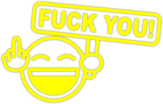 Abtibilduri pentru automobil "Fuck You" Abtibilduri pentru automobil "Fuck You"