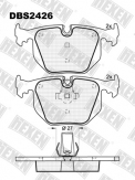 ТОРМОЗНЫЕ КОЛОДКИ DBS2426 (SP 271) (T1117) * BMW 5 (E39), 7 (E38), X3 (E83), X5 (E53) ЗАДН.