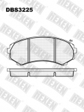 ТОРМОЗНЫЕ КОЛОДКИ DBS3225 (SP 344) (T1250) * MAZDA E2200/MITSUBISHI GRANDIS,PAJERO ПЕР.