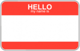 Autocolante "Hello My Name Is (Red)" Autocolante "Hello My Name Is (Red)"