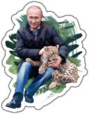 Abtibilduri auto "Putin cu leopard" Abtibilduri auto "Putin cu leopard"