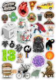 Autocolante pentru auto "Stickerbomb/ Вариант 40" Autocolante pentru auto "Stickerbomb/ Вариант 40"