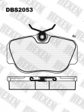 ТОРМОЗНЫЕ КОЛОДКИ DBS2053 (SP 124) (T 0352)* MERCEDES 190 (W201) ПЕР.