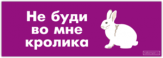Abtibilduri pentru automobil "Не буди во мне кролика"