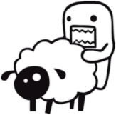 Autosticker pentru masina "Domo-kun si oaie"