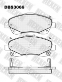ТОРМОЗНЫЕ КОЛОДКИ DBS3066 (SP 368) (T3129) * TOYOTA AVENSIS,COROLLA VERSO ПЕР.