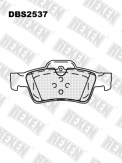ТОРМОЗНЫЕ КОЛОДКИ DBS2537 (SP 353) (T1455) * MERCEDES GL-CLASS (X164), M-CLASS (W164), R-CLASS ЗАДН.